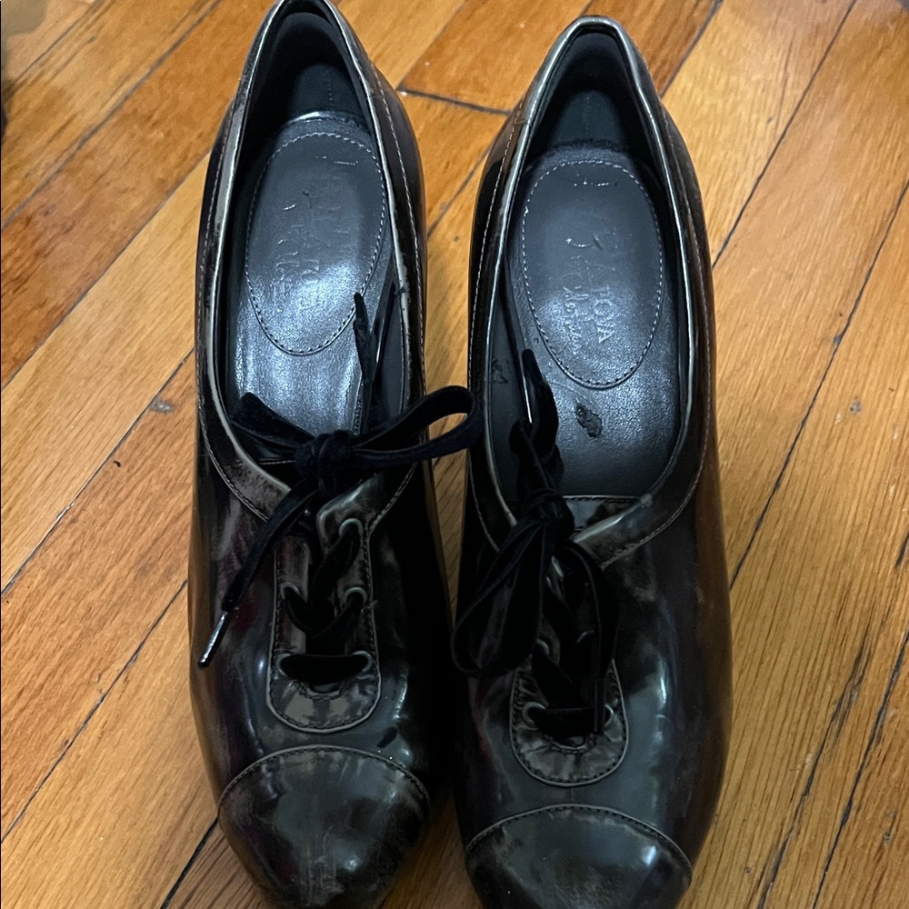 Cole Haan Brown Lace-Up Heels Size 8